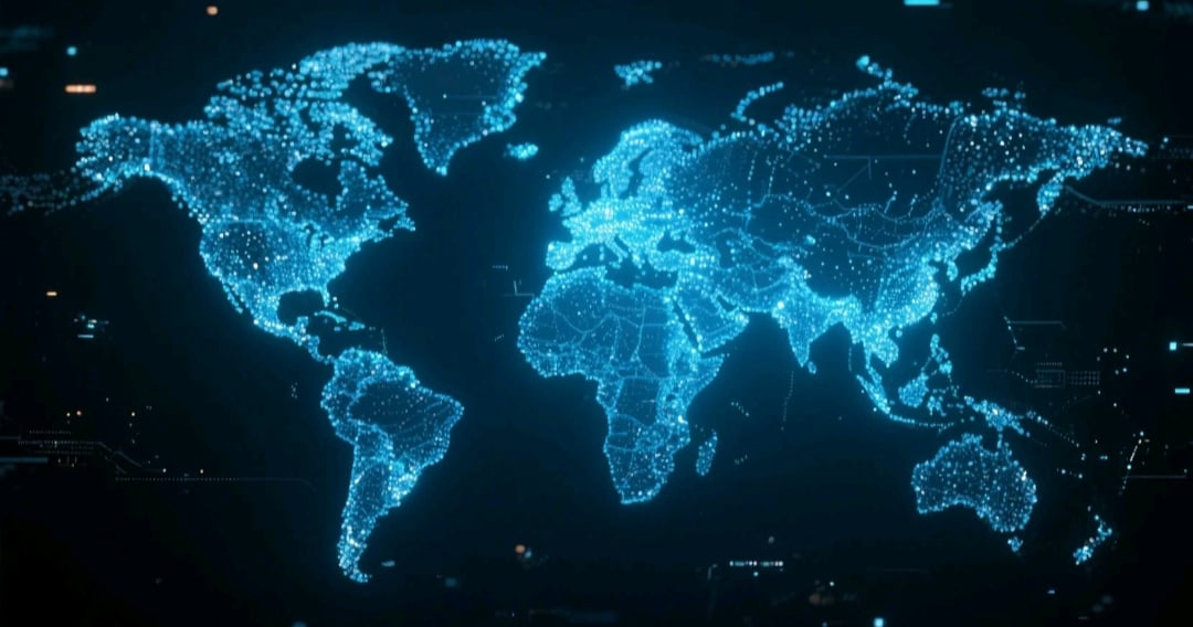 Bravery Chem - Global pharmaceutical and chemical trade network, world connectivity map
